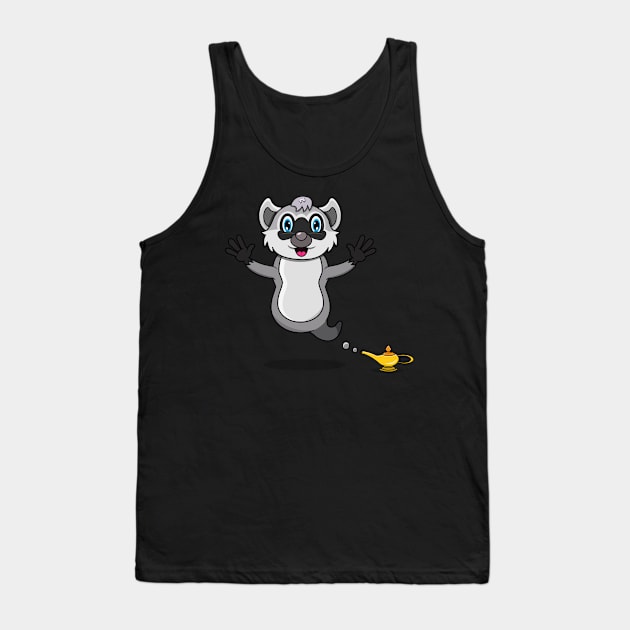 Cute Raccoon Ghost and Flying Tank Top by tedykurniawan12